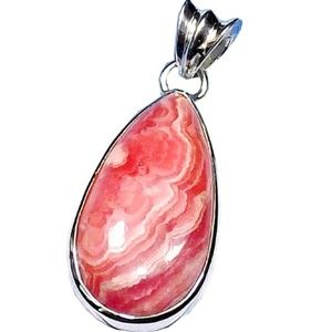 Sterling Silver Rhodochrosite Pendant